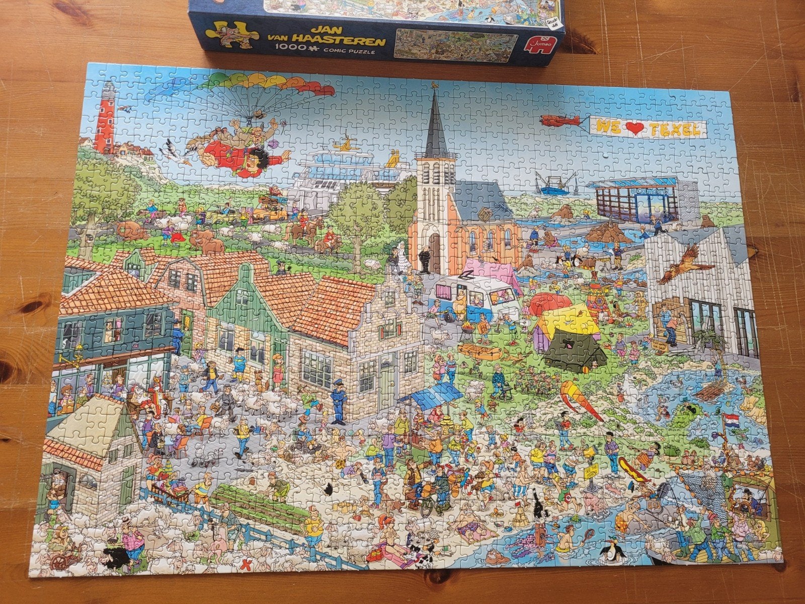 Jan van Haasteren puzzel 1000 stukjes - We love Texel, Ophalen of Verzenden, Zo goed als nieuw, Jumbo