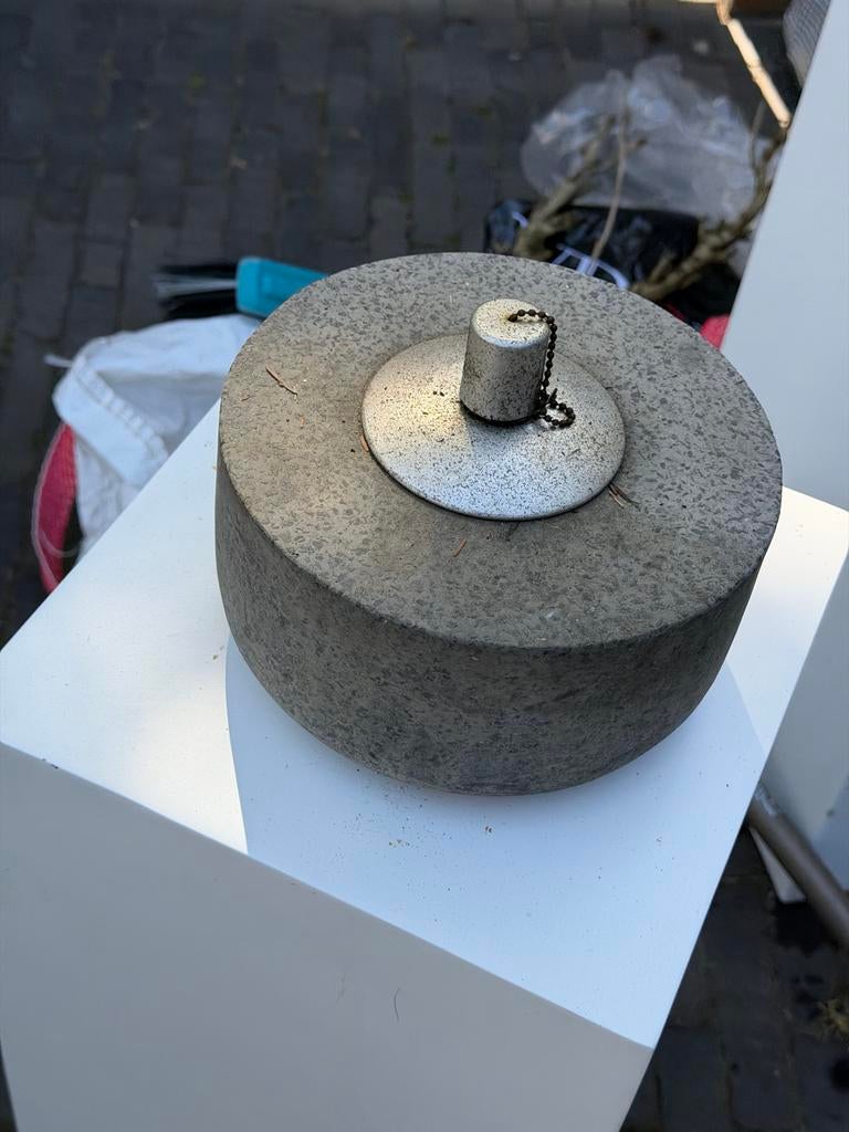 Decoratieve Olie Lamp van Steen, Ophalen of Verzenden, Zo goed als nieuw