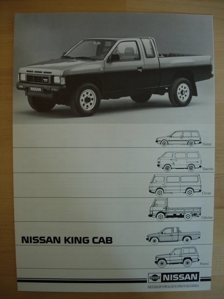 Nissan King Cab Pickup Brochure 1987 – KingCab Pick-up, Ophalen of Verzenden, Zo goed als nieuw, Nissan, NISSAN