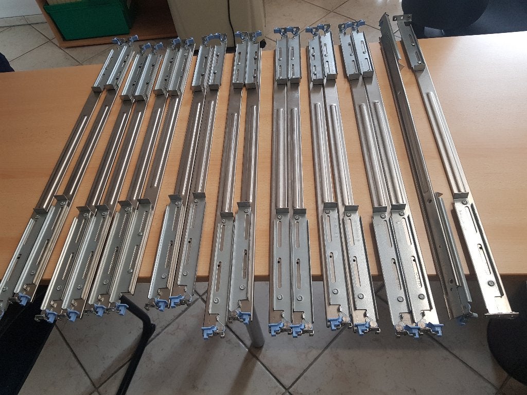 Dell poweredge 1850 rapid rail rack mount rails, Ophalen of Verzenden, Zo goed als nieuw