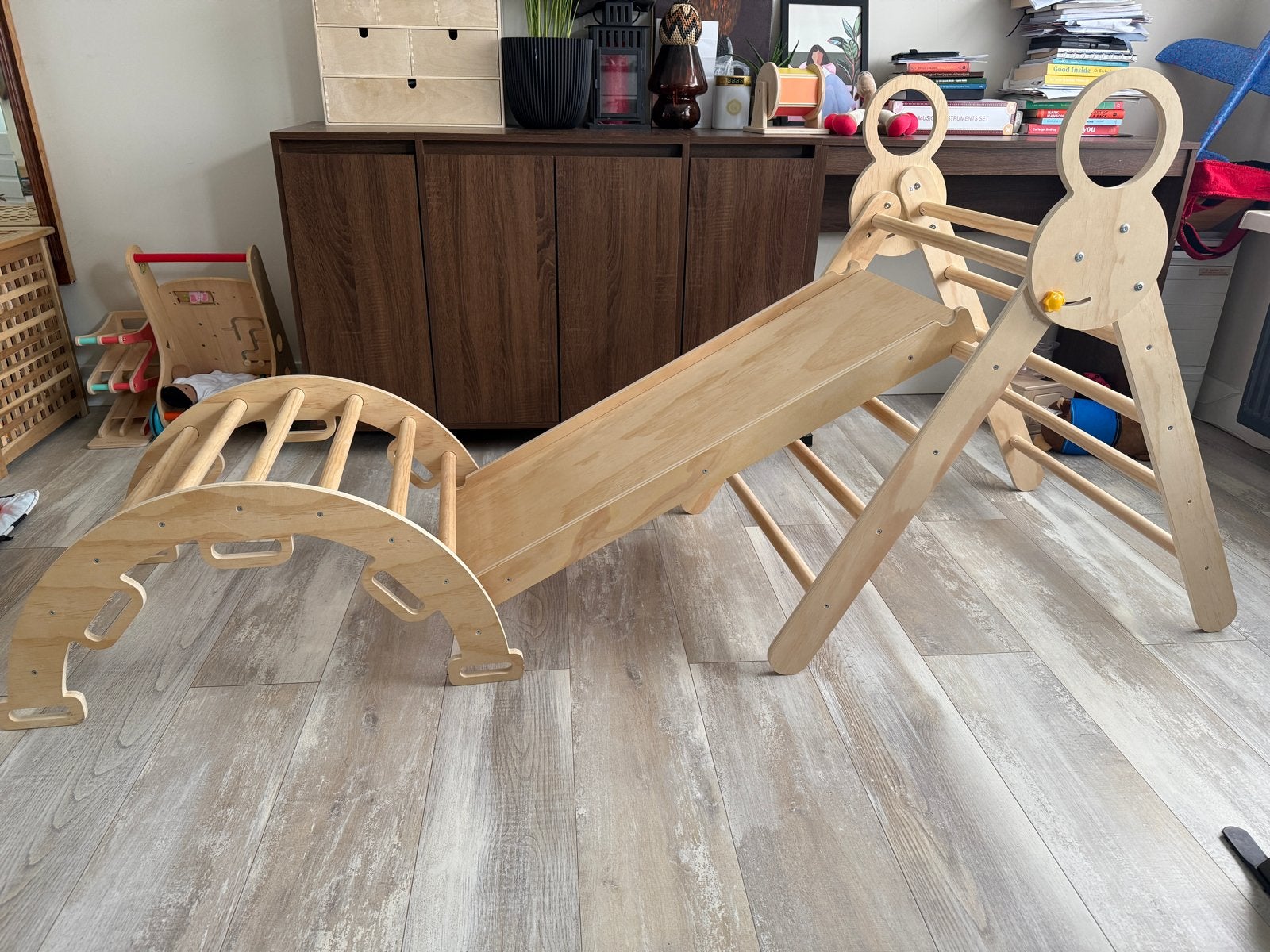 Houten klimrek, Kinderen en Baby's, Ophalen of Verzenden, Zo goed als nieuw, Glijbaan