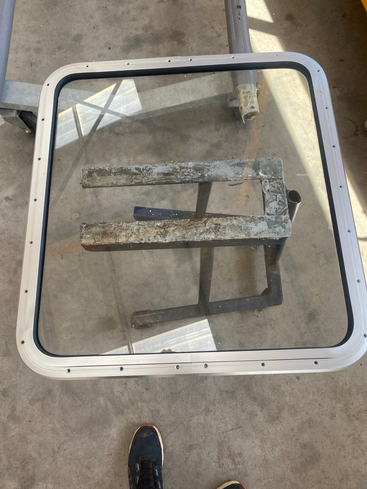 Scheepsraam / Bootraam - Aluminium met glas, Watersport en Boten, Ophalen, Gebruikt, Overige typen