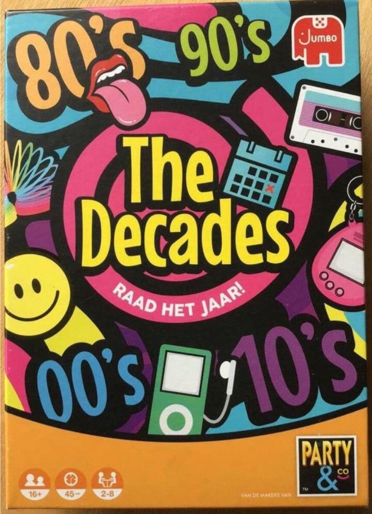 Partyspel The Decades - vanaf 16 jaar  - NIEUW, Een of twee spelers, Ophalen of Verzenden, Zo goed als nieuw