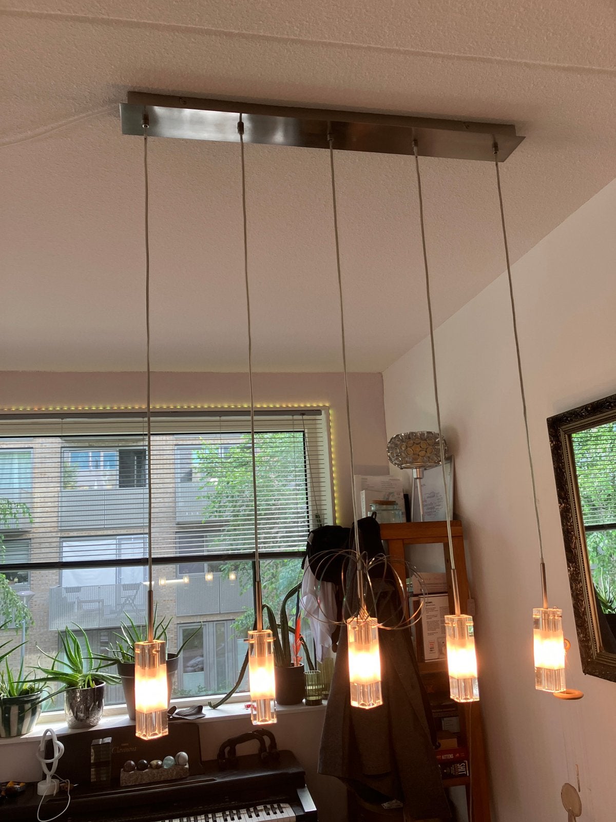 Eglo 88847 Alessa Hanglamp Chrome 5 Glazen Kelken, Ophalen, Zo goed als nieuw, G4