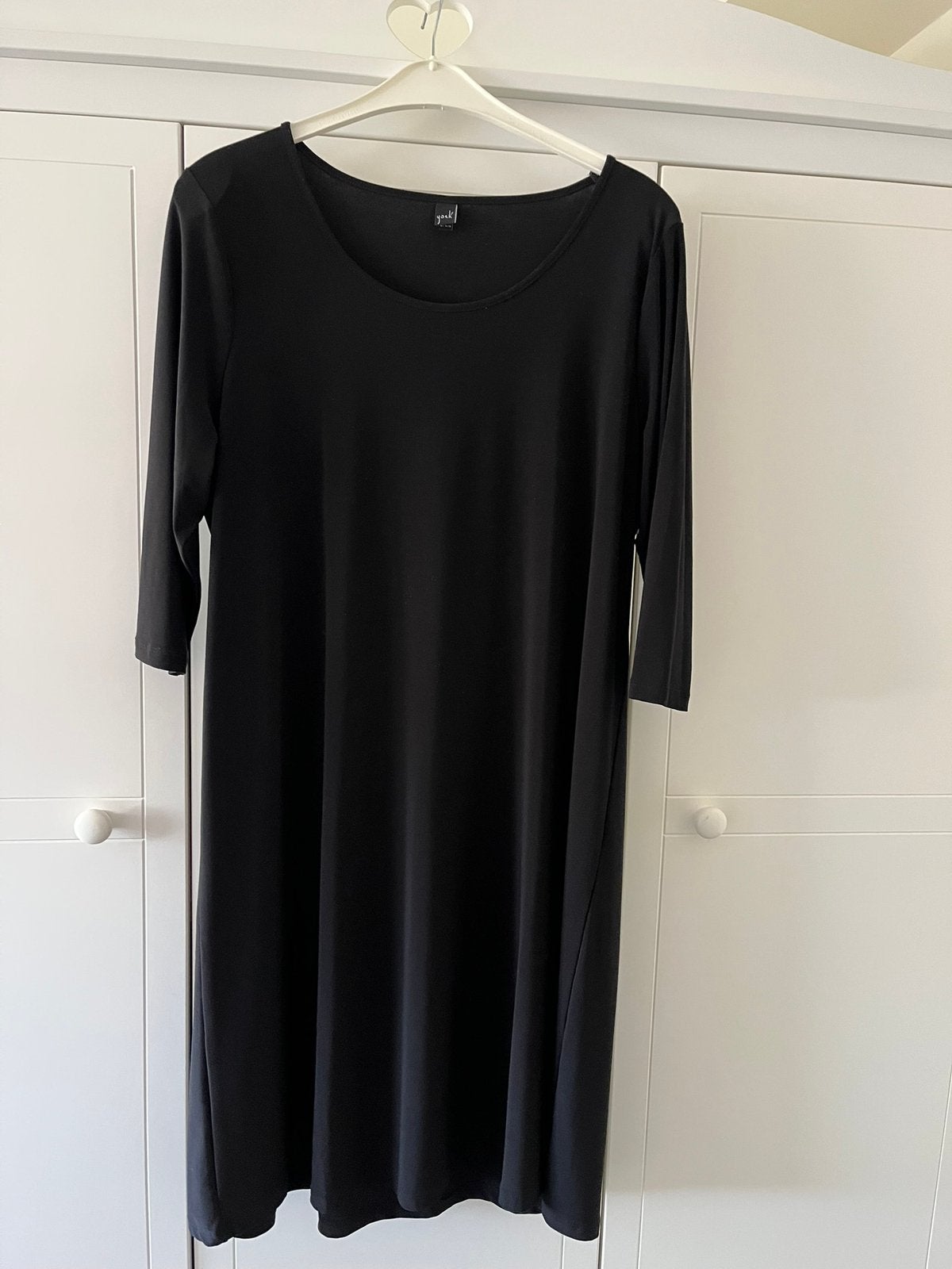 Dames basic jurk / jurkje zwart dolce van Yoek mt L (46/48), Zwart, Maat 46/48 (XL) of groter, Ophalen of Verzenden, Zo goed als nieuw