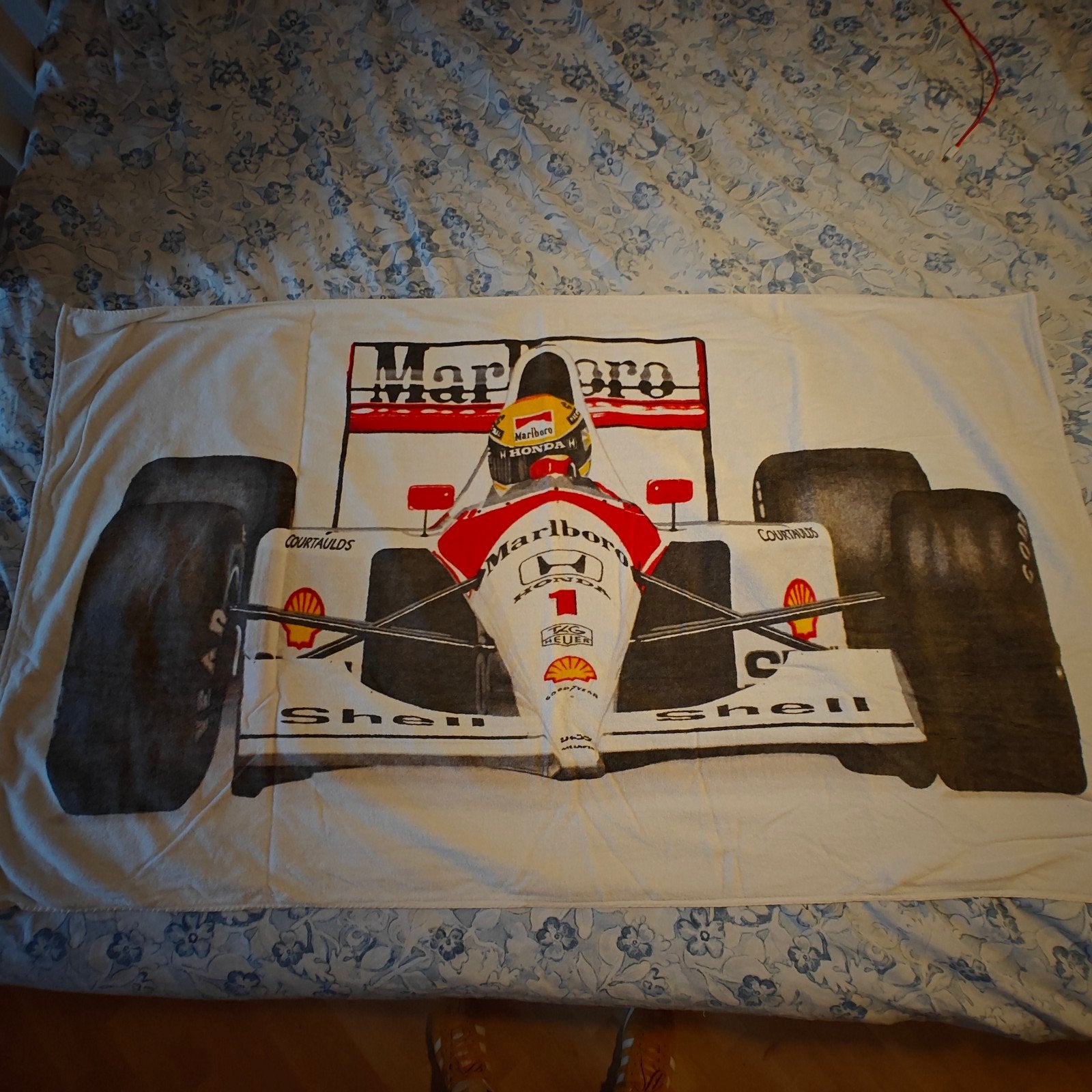 Badlaken Marlboro Senna, Verzamelen, Ophalen, Auto's