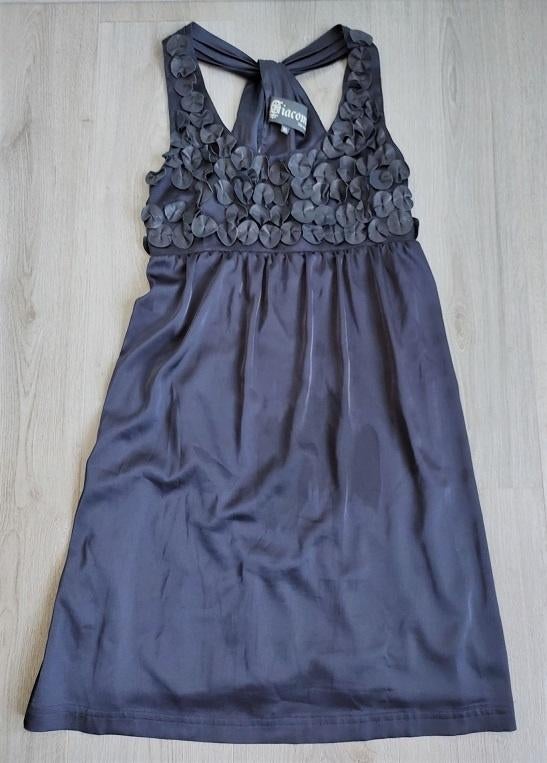 GIACOMO D.blauw, Zijdeachtig (Feest-) Jurkje maat XL=40/42, Maat 38/40 (M), Blauw, Ophalen of Verzenden, Zo goed als nieuw