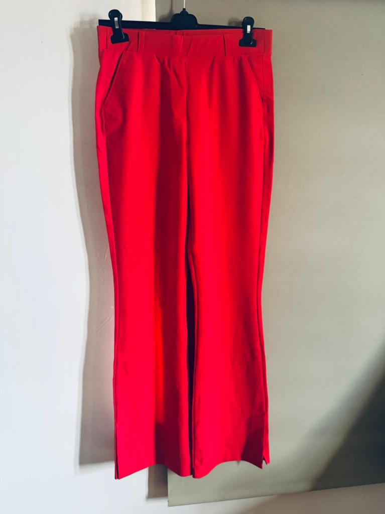 Studio Anneloes Flair bonded broek rood maat M, Kleding | Dames, Maat 38/40 (M), Ophalen of Verzenden, Zo goed als nieuw, Lang