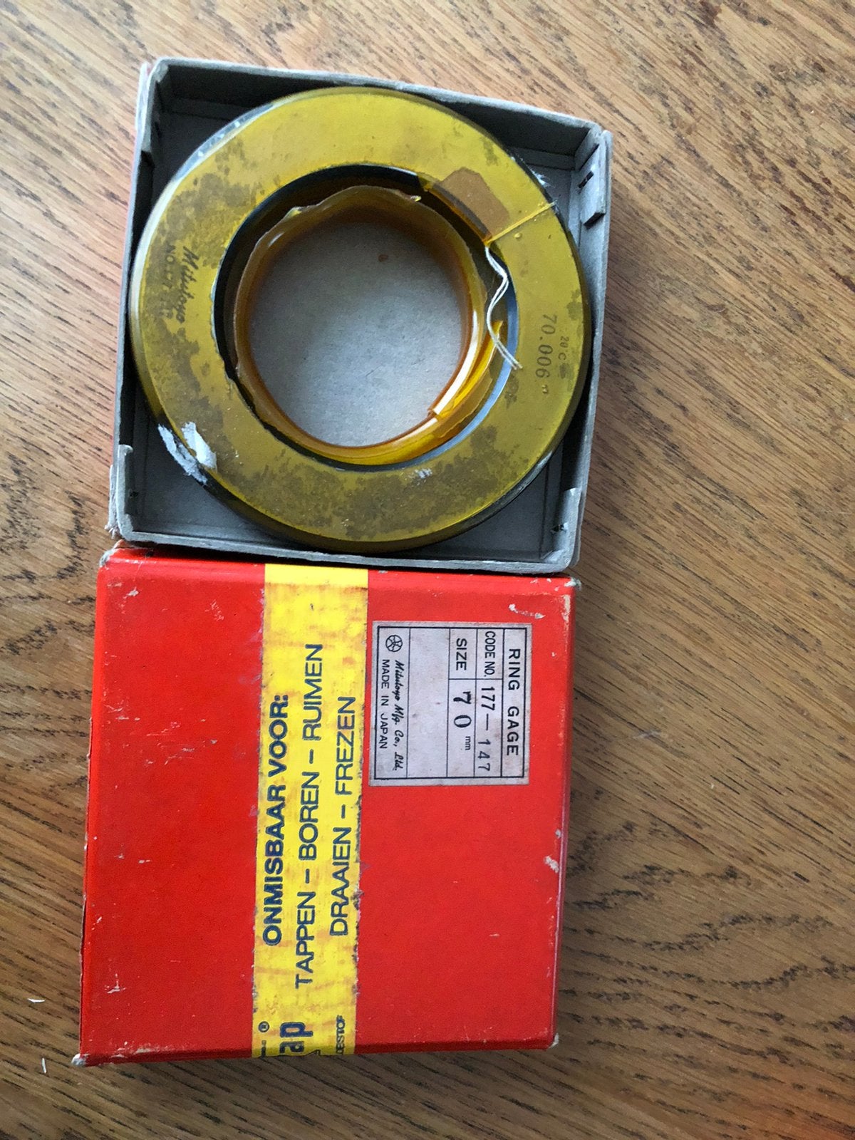 Mitutoyo 177-147 afstel kaliber diameter 70mm., Ophalen of Verzenden, Zo goed als nieuw