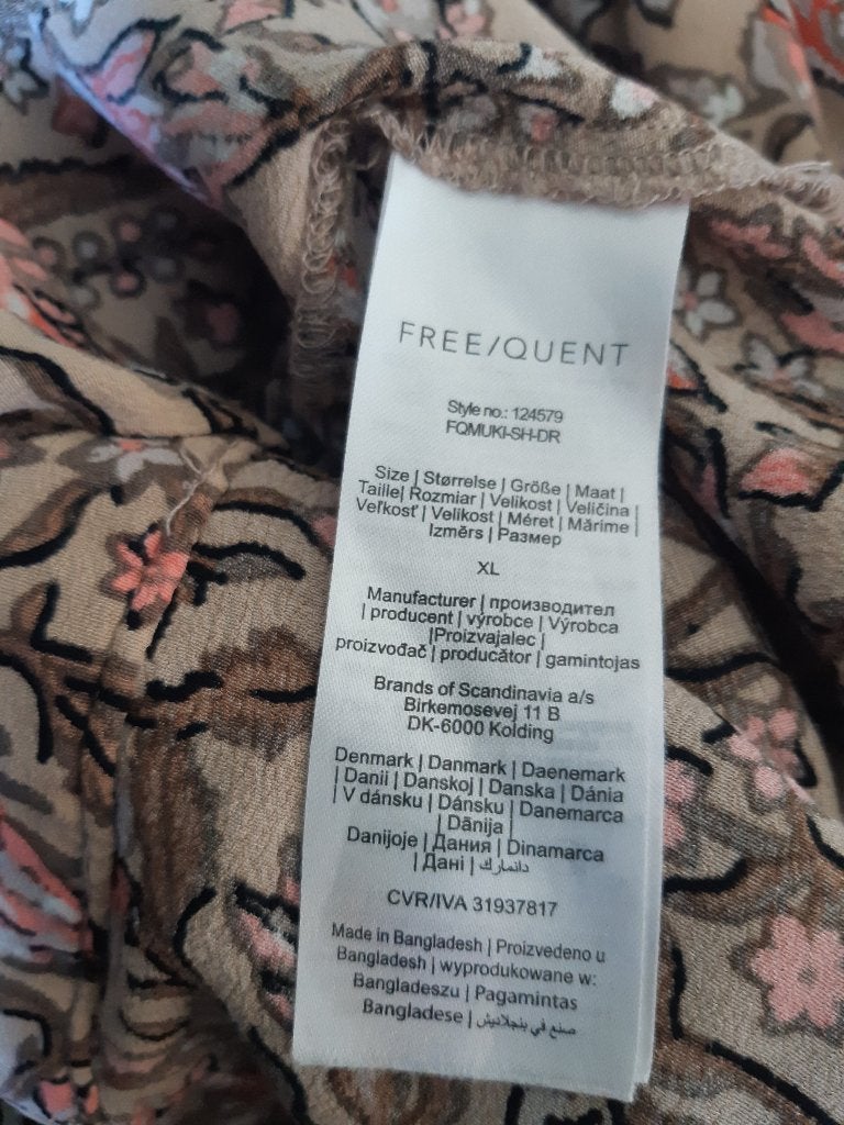 Vlotte zomerjurk van FreeQuent; maat XL  **, Kleding | Dames, Freequent, Maat 46/48 (XL) of groter, Ophalen of Verzenden, Zo goed als nieuw