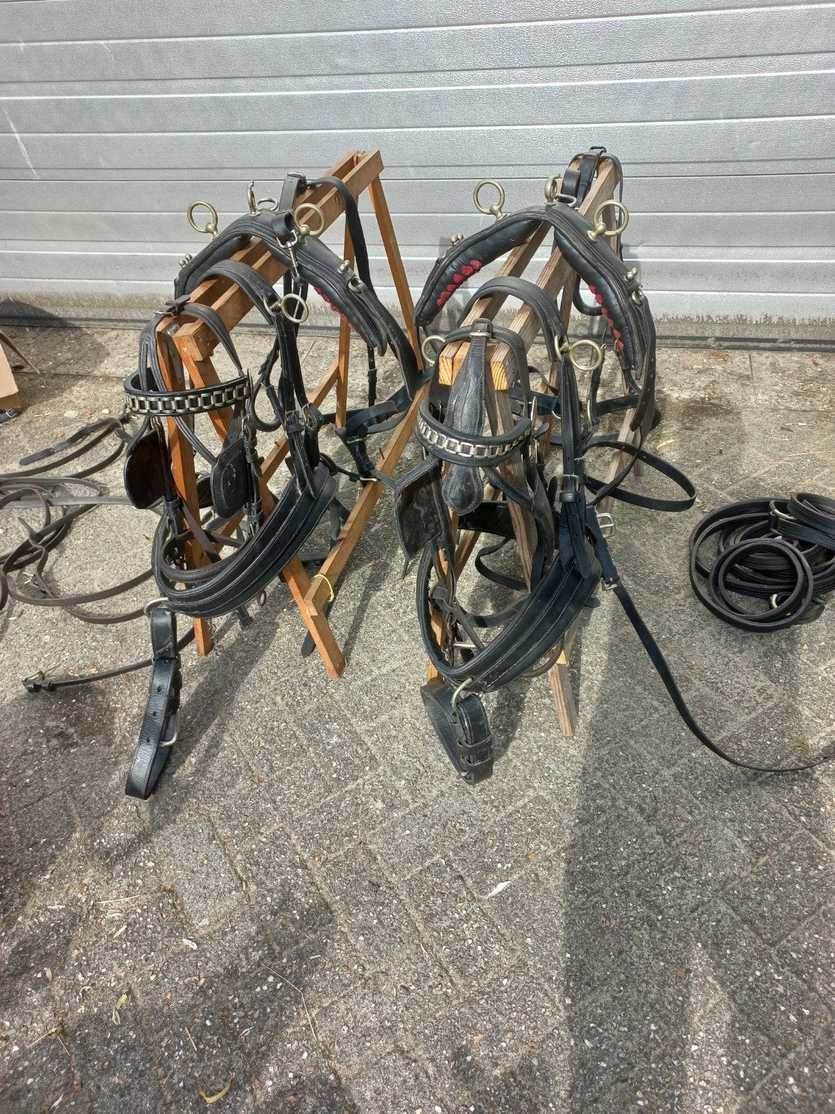 compleet 2span tuig maat cob, Dieren en Toebehoren, Paarden en Pony's | Hoofdstellen en Tuigage, Ophalen, Overige disciplines
