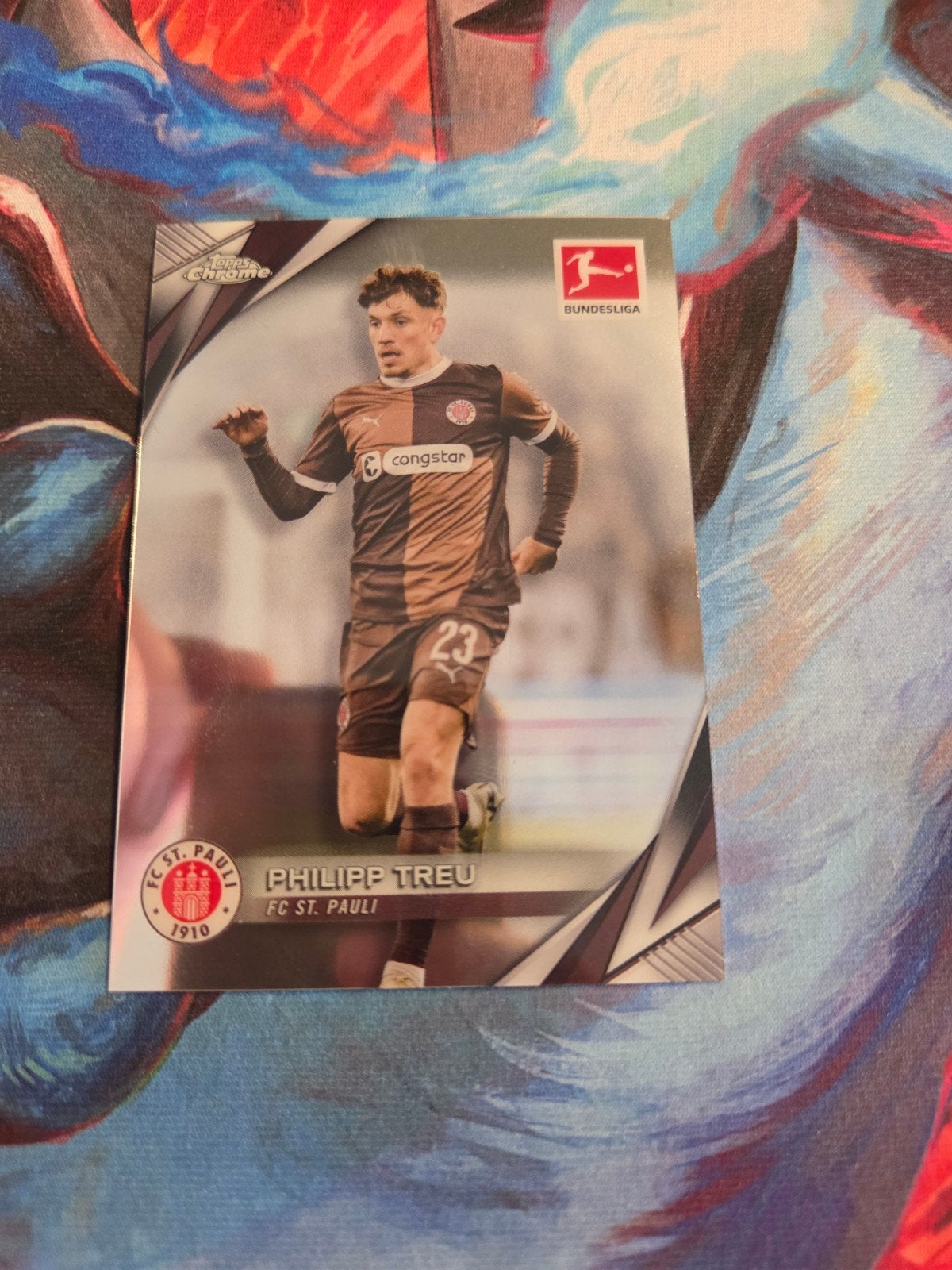Philipp Treu FC St. Pauli Topps Chrome Bundesliga Kaart, Ophalen of Verzenden