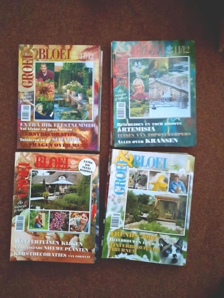 Grote stapel Groei en Bloei tijdschriften 2005-2008, Ophalen, Gelezen, Sport en Vrije tijd