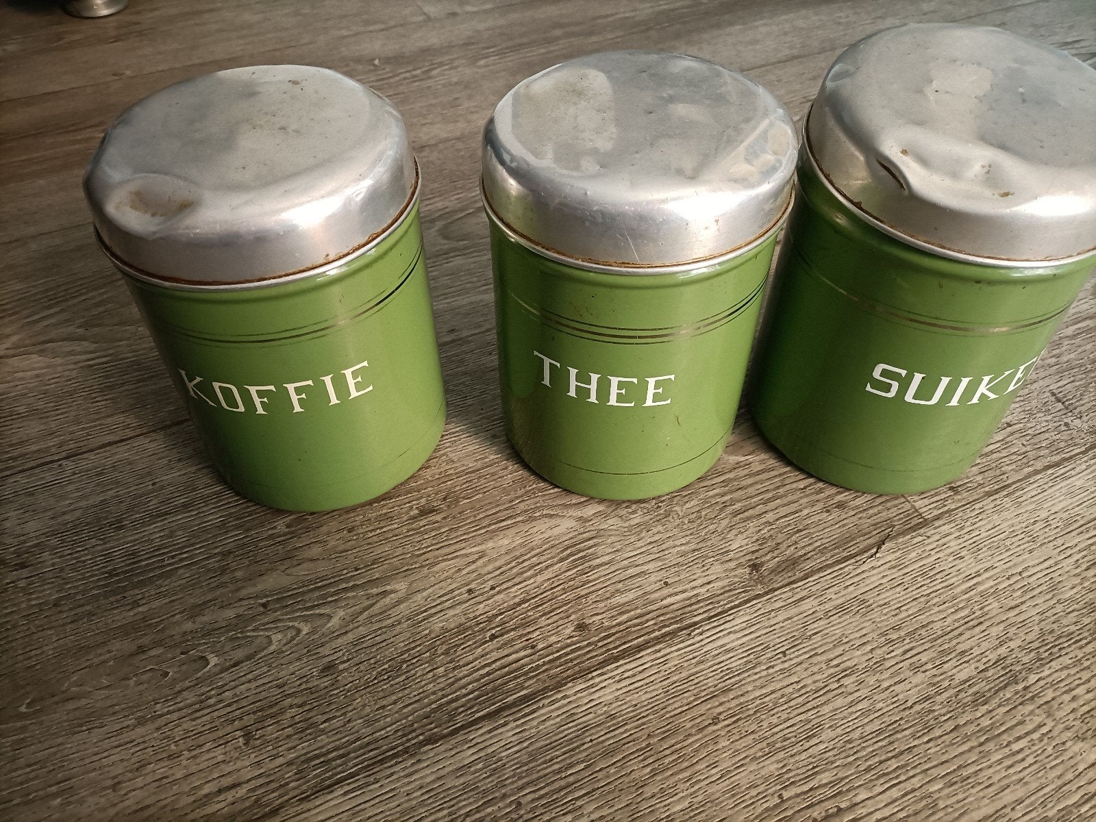 ❇️retro emaille koffie, thee en suiker❇️, Verzenden