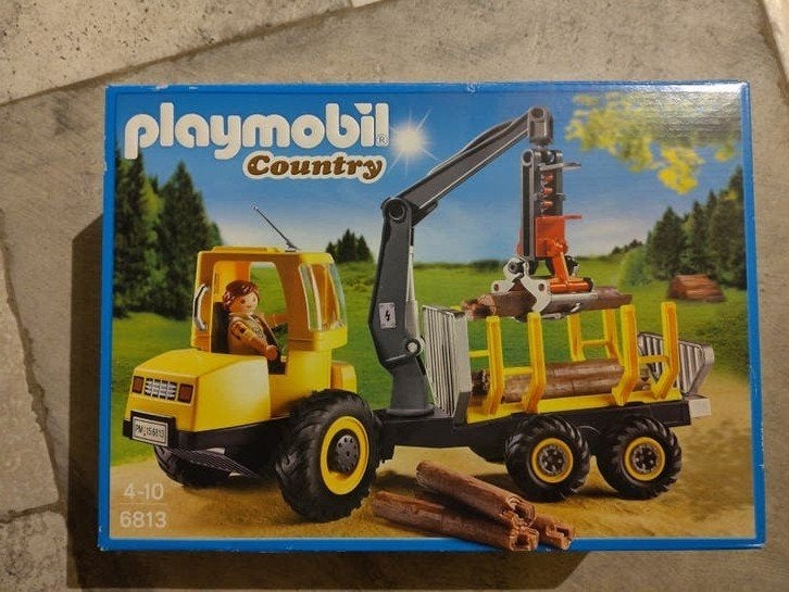 Playmobil Country Houttransport met Kraanwagen (6813), Complete set, Voertuig, Ophalen of Verzenden, Zo goed als nieuw