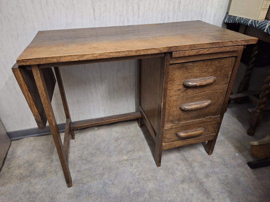 oude houten bureau, jaren 60, Ophalen