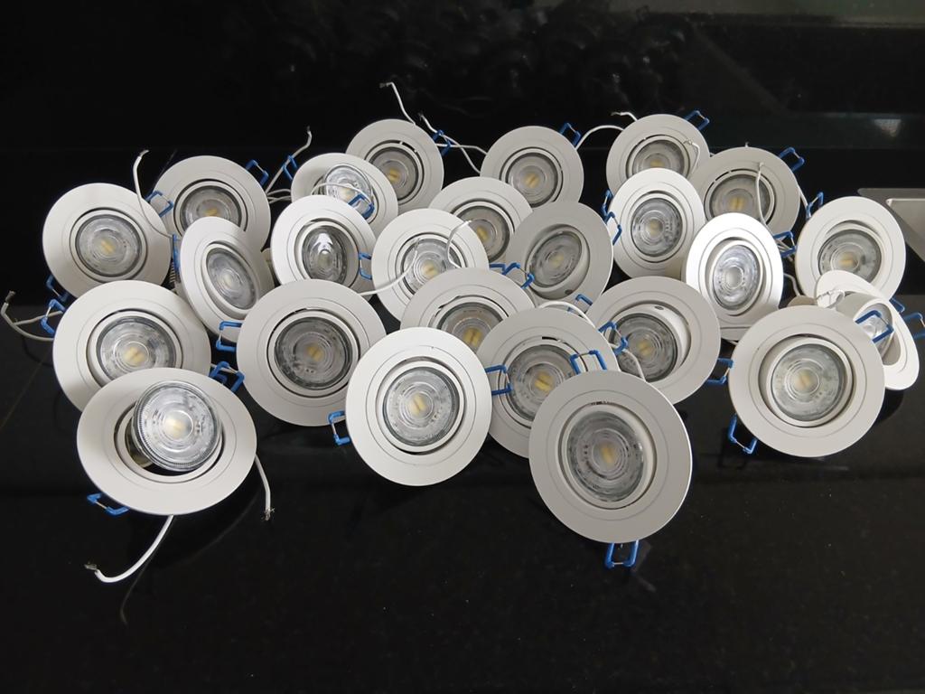 Wit inbouw spots, Ophalen, Zo goed als nieuw, Metaal of Aluminium, Led