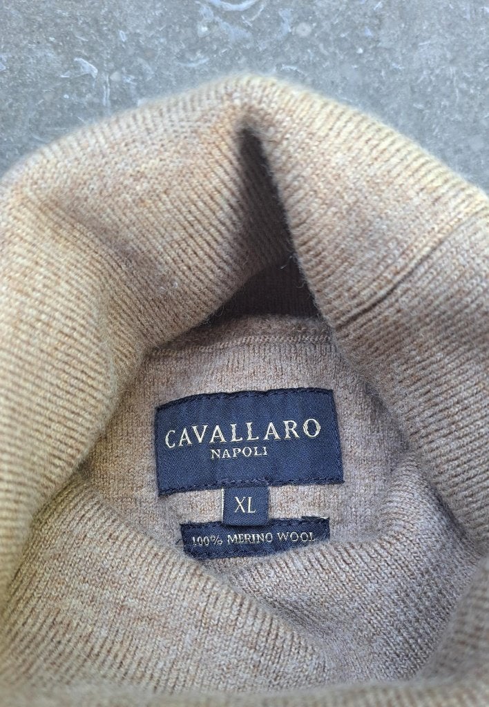 Prachtige Luxe Cavallaro Napoli Coltrui merino XL, Beige, Maat 56/58 (XL), Ophalen of Verzenden, Zo goed als nieuw