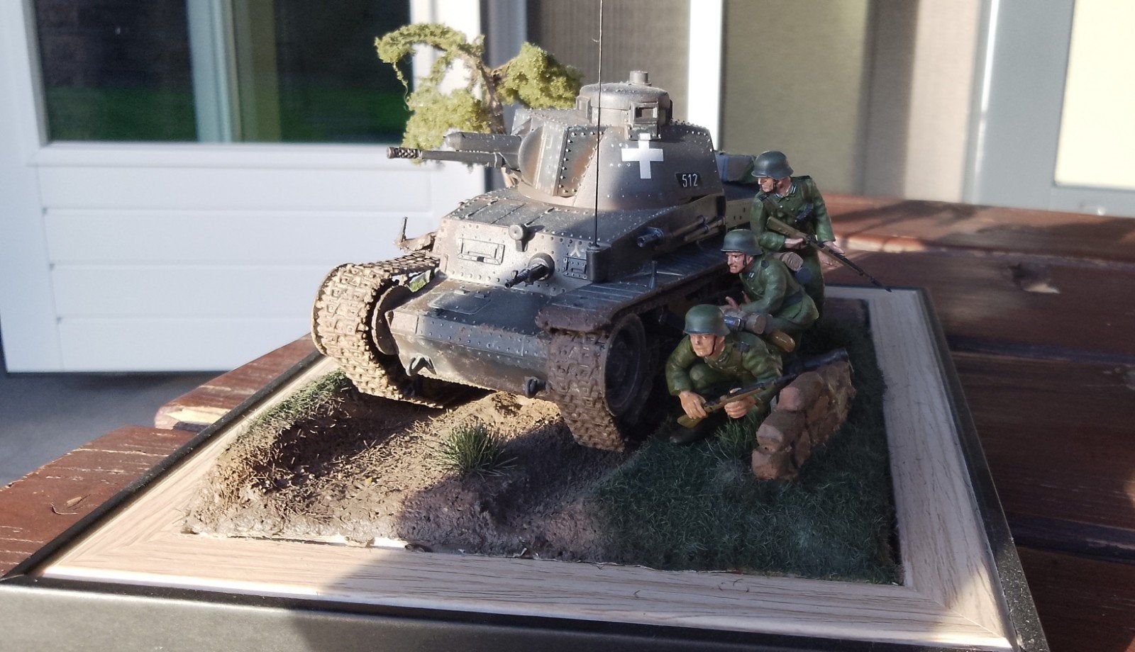 1/35 Panzer 35(t) Tank met Figuren diorama, Ophalen of Verzenden, Zo goed als nieuw, 1:32 tot 1:50, Tank