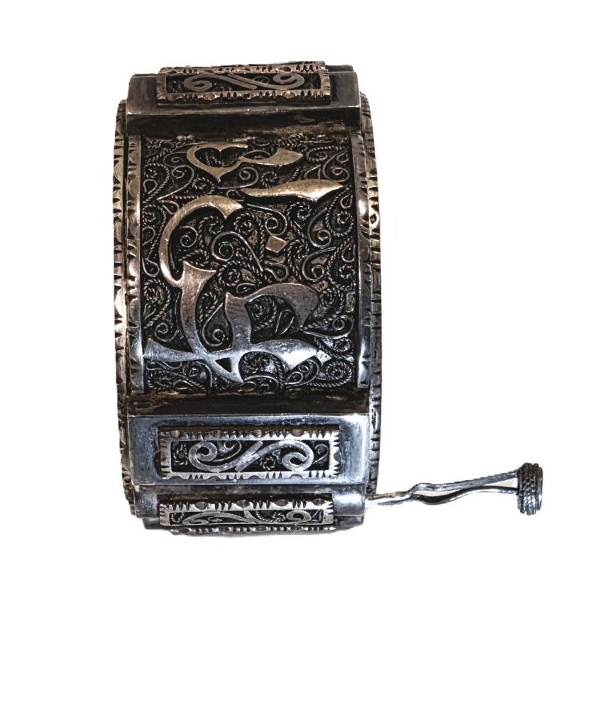 Arabische zilver armband met kalligrafie teksten, Ophalen of Verzenden