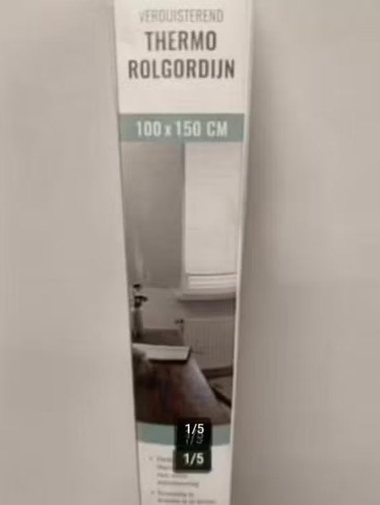 Zonwering rolgordijn 150cm hoog x100 of 120cm breed nieuw, Rolgordijn, Wit, Nieuw, Ophalen of Verzenden