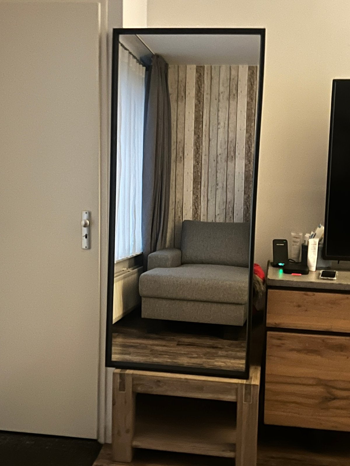 Grote Spiegel Nissedal Ikea 56x150, Ophalen, Gebruikt, 150 tot 200 cm, Rechthoekig