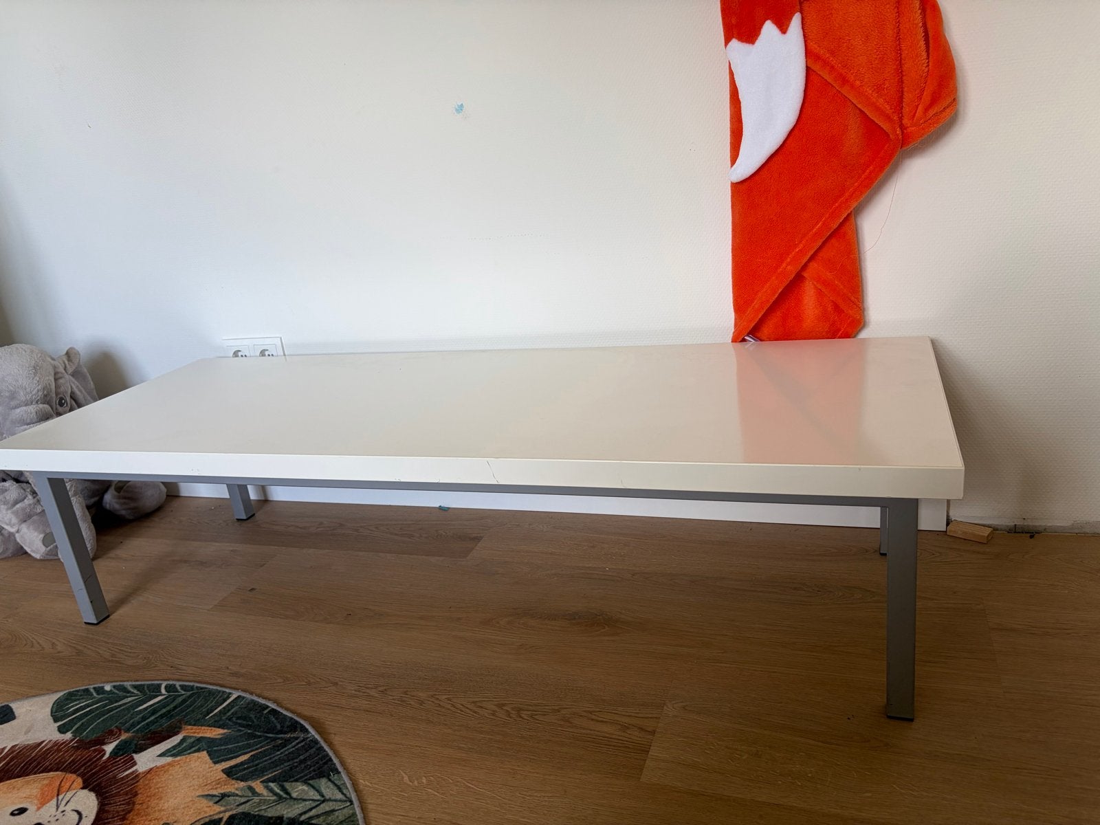 2x Witte salon/etalage/bijzet tafel, Ophalen, Gebruikt, 100 tot 150 cm, 50 tot 100 cm