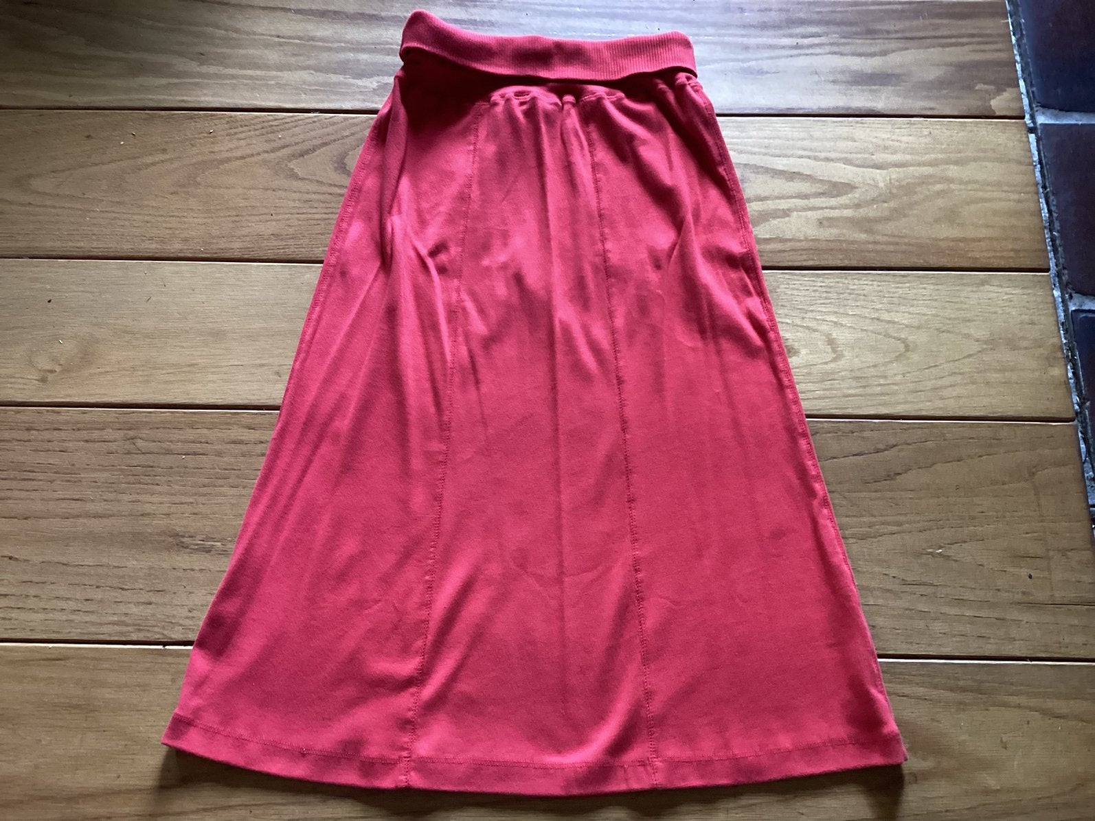 Mooie katoenen midi rok, Kleding | Dames, Rokken, Zo goed als nieuw, Maat 36 (S), Oranje, Onder de knie, Ophalen of Verzenden