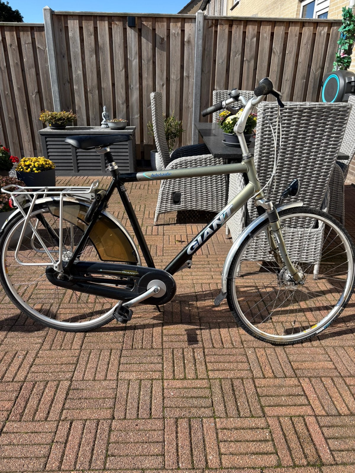Giant adenaide heren fiets, Fietsen en Brommers, Gebruikt, Versnellingen, 57 tot 61 cm, Giant