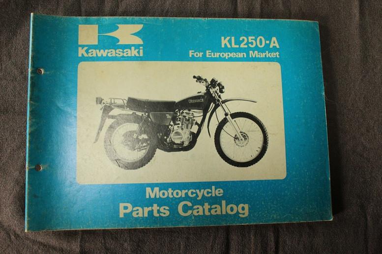 Kawasaki KL250A 1978 motorcycle parts catalogue KL 250 A, Motoren, Handleidingen en Instructieboekjes, Ophalen of Verzenden, Kawasaki