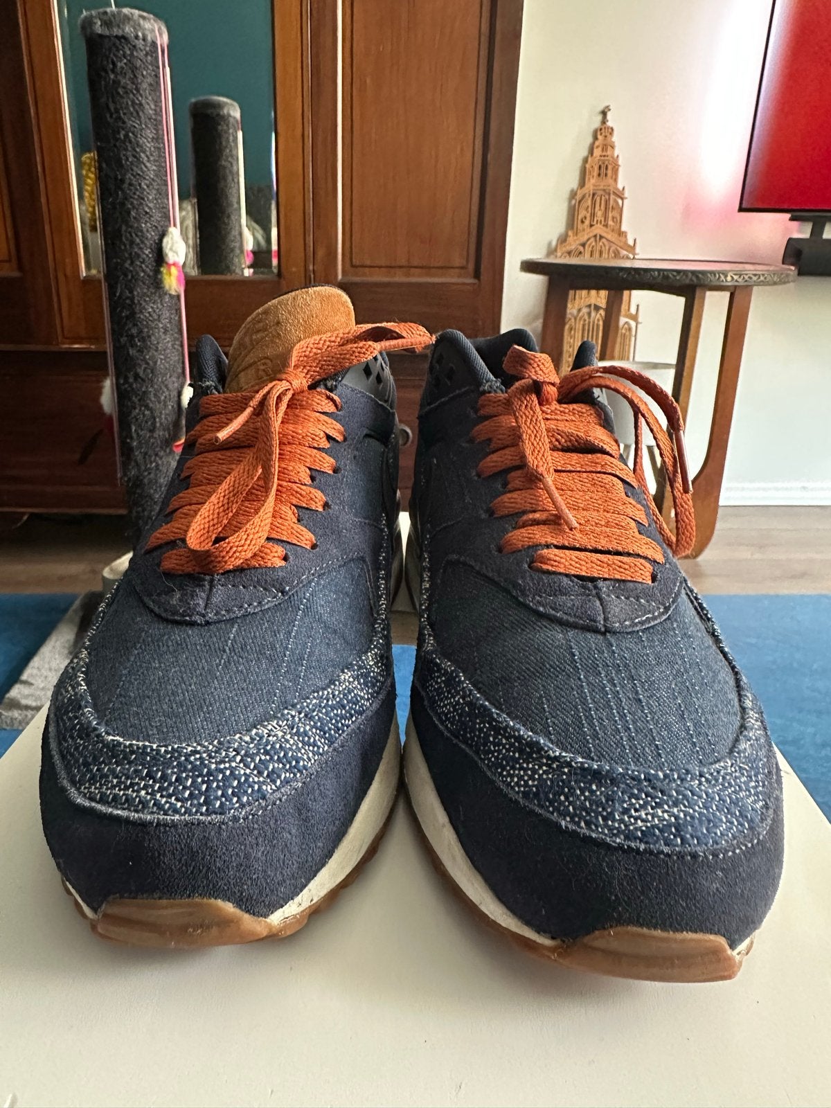 Nike Air Max BW Premium "Denim" - Maat 40.5, Kleding | Heren, Ophalen of Verzenden, Zo goed als nieuw, Blauw, Sneakers of Gympen