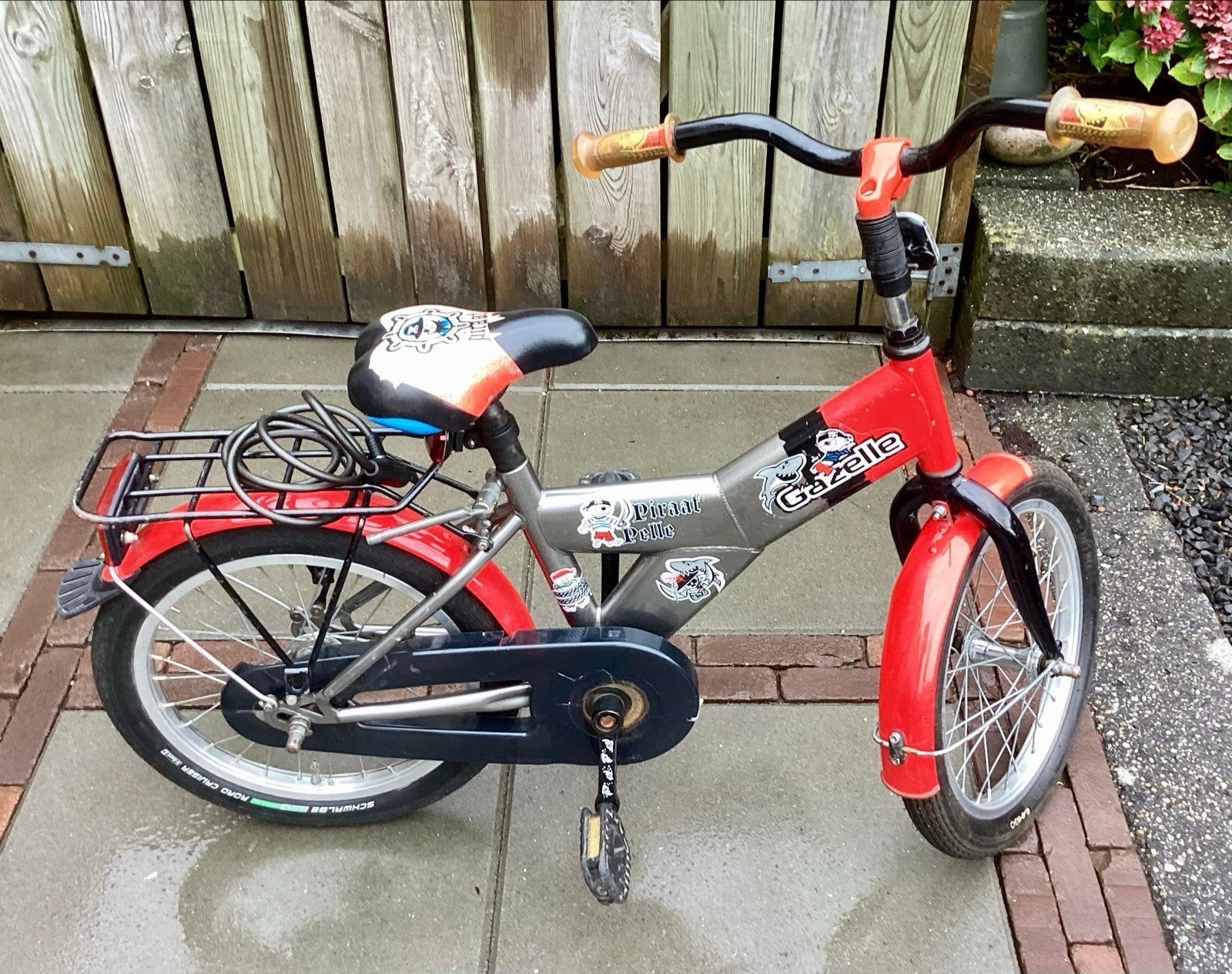 Gazelle kinderfiets 16 inch voor stoere ridders, Ophalen, Gebruikt, Terugtraprem, 16 tot 20 inch