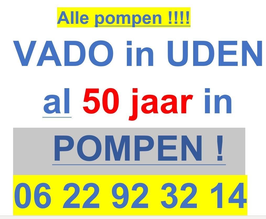 POMPEN allemaal bij specialist VADO POMPEN Uden  0622923214, Nieuw, Ophalen of Verzenden, Vado, Beregeningspomp