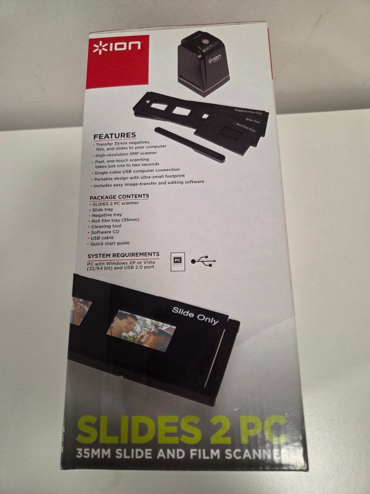 ION SLIDES 2 PC 35 mm dia en film scanner, Ophalen of Verzenden, Zo goed als nieuw, ION