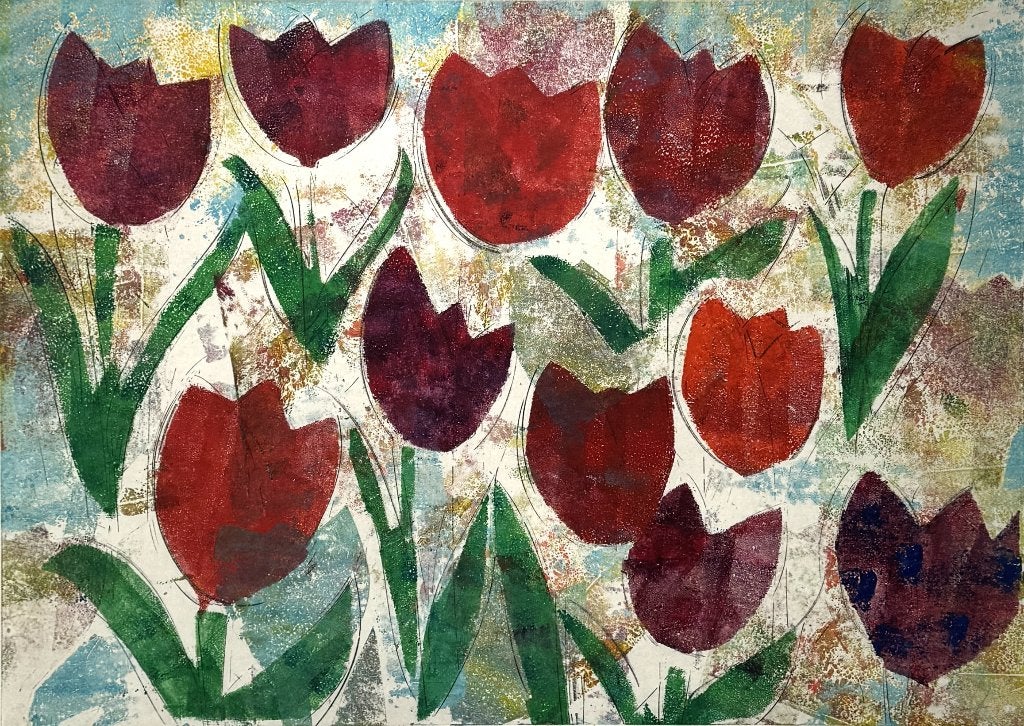 1321. Kleurenets, Lia van Leeuwen - tulpen, eind 20e eeuw
