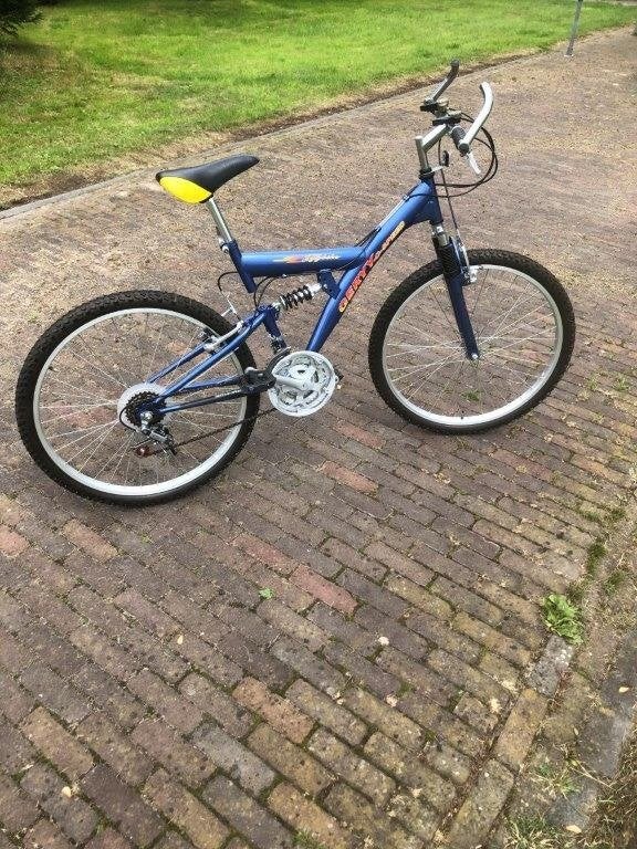 18 versnelingen mtb 26 inch mountainbike geveerd voor en ach, Gebruikt, Ophalen, Overige merken, Velgrem