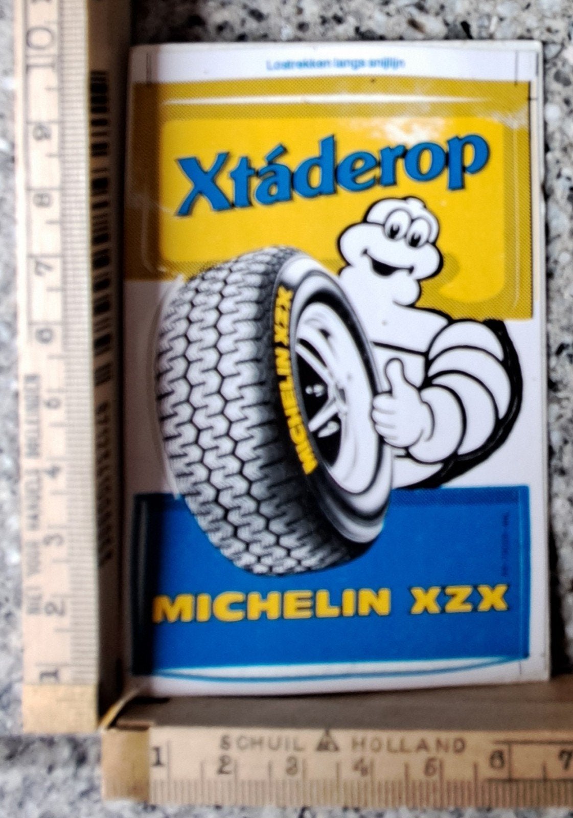 Vintage sticker Michelin mannetje XZX banden Xstádrop, Ophalen of Verzenden, Zo goed als nieuw, Auto of Motor
