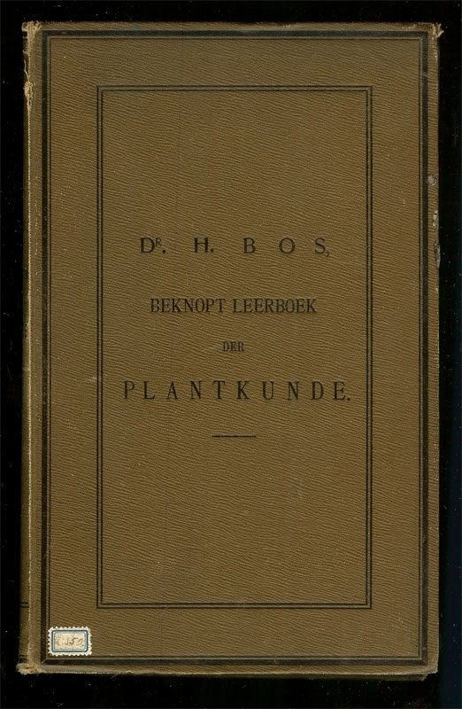 DR. H.Bos - Beknopt leerboek PLANTKUNDE - Ex libris Polak, Boeken, Ophalen of Verzenden, Gelezen, Vogels