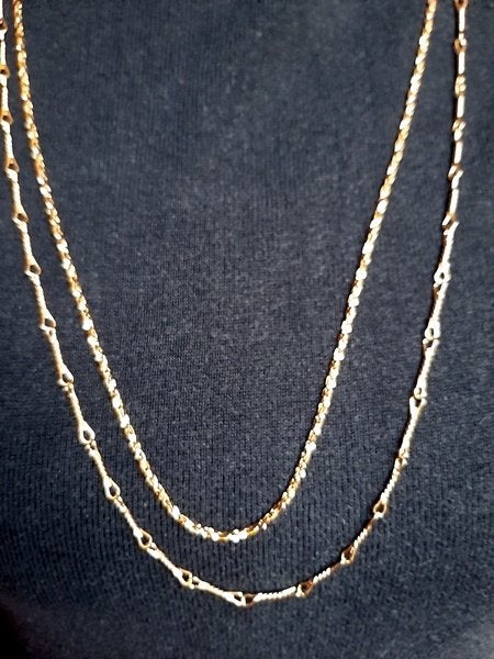 Double ketting K2, Verzenden, Nieuw, Goud, Overige materialen