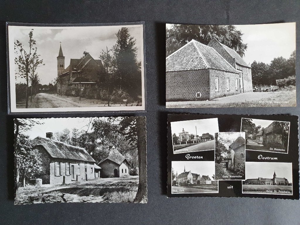 ansicht collectie OOSTRUM (4x) Watermolen, Ophalen of Verzenden, Voor 1920, Limburg