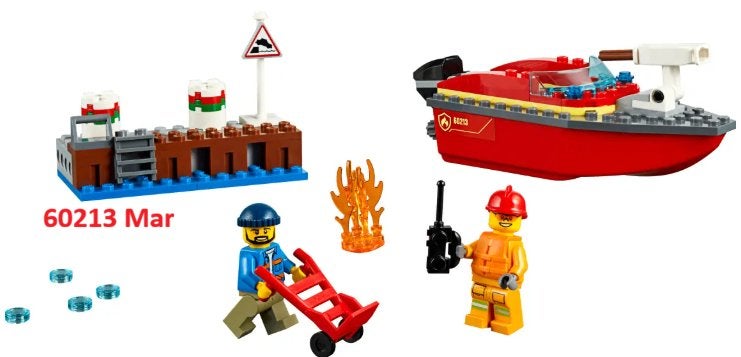 Lego City 60213 Brand aan de kade brandweerboot, City, Lego, Ophalen of Verzenden, Zo goed als nieuw