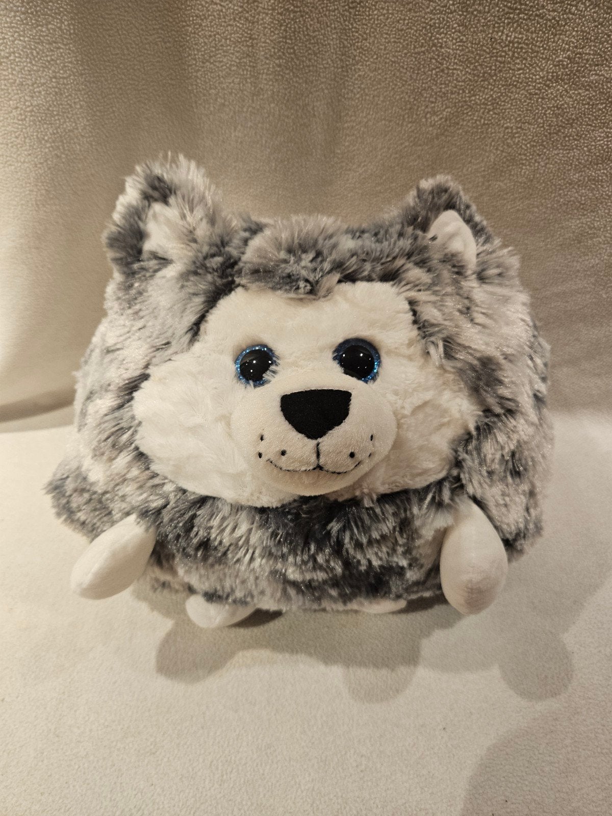 Cozy Noxxiez Husky handwarmer kussen knuffel nieuw, Overige merken, Grijs, Nieuw, Met label