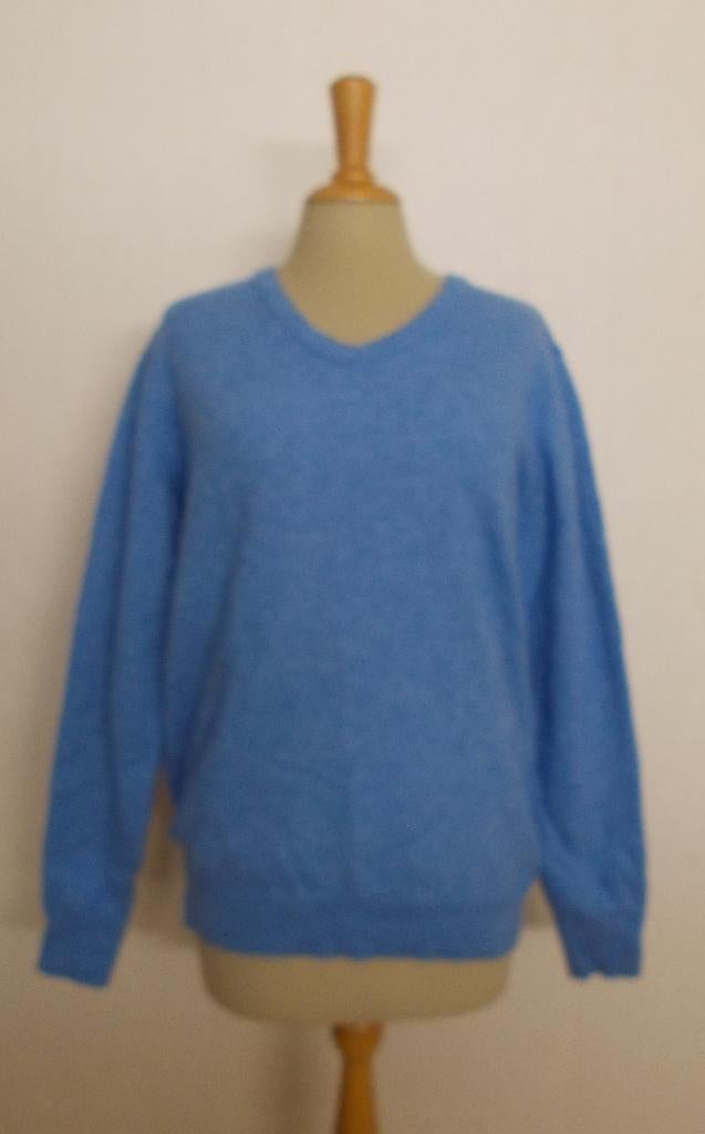 Mooie lichtblauwe 80% wollen trui! M, Kleding | Dames, Verzenden, Zo goed als nieuw, Maat 38/40 (M), Blauw