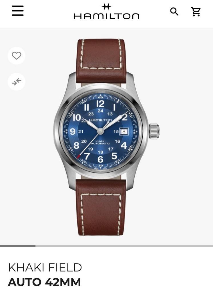 Hamilton Khaki Field Auto 42mm - Herenhorloge, Ophalen of Verzenden