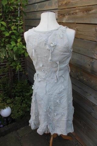 Jurk licht grijsgroen Art mt M/8 Vaste prijs AANBIEDING, Kleding | Dames, Maat 38/40 (M), Ophalen of Verzenden, Zo goed als nieuw