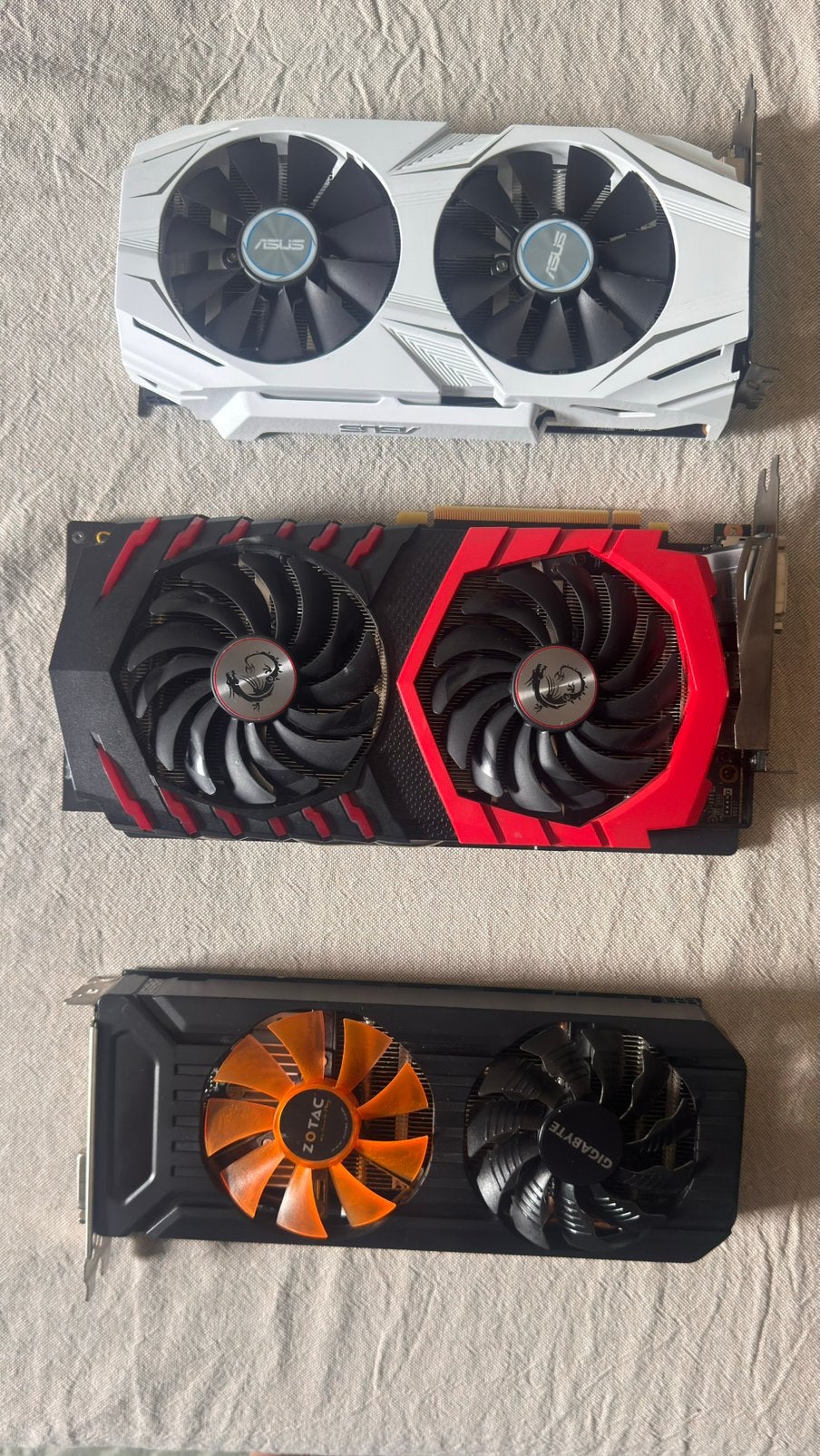 3x GTX 1060 6GB | ASUS, MSI Gaming X & ZOTAC Werken Perfect, Computers en Software, Videokaarten, PCI-Express 3, Ophalen of Verzenden