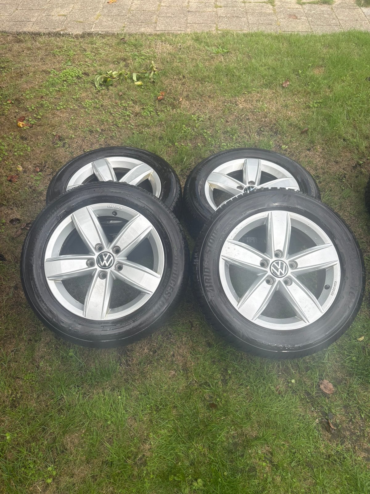 16” Originele Volkswagen Velgen - 5x112, Ophalen, Gebruikt, 16 inch, Banden en Velgen