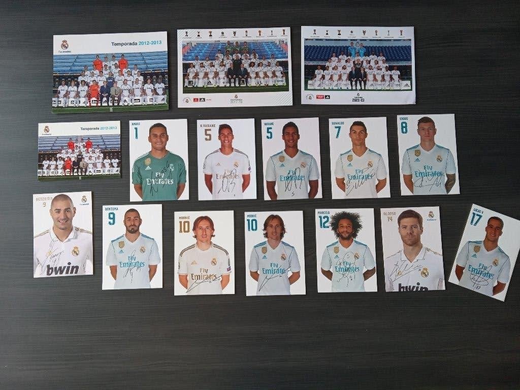 Set gesigneerde spelerskaarten van Real Madrid, Ophalen of Verzenden, Nieuw, Buitenlandse clubs, Spelerskaart