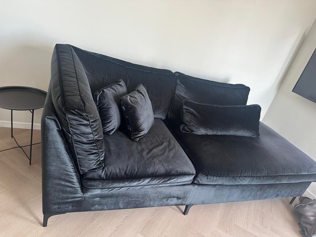 Velvet/ velours eric kuster style lounge bank ophalen, Ophalen, Zo goed als nieuw