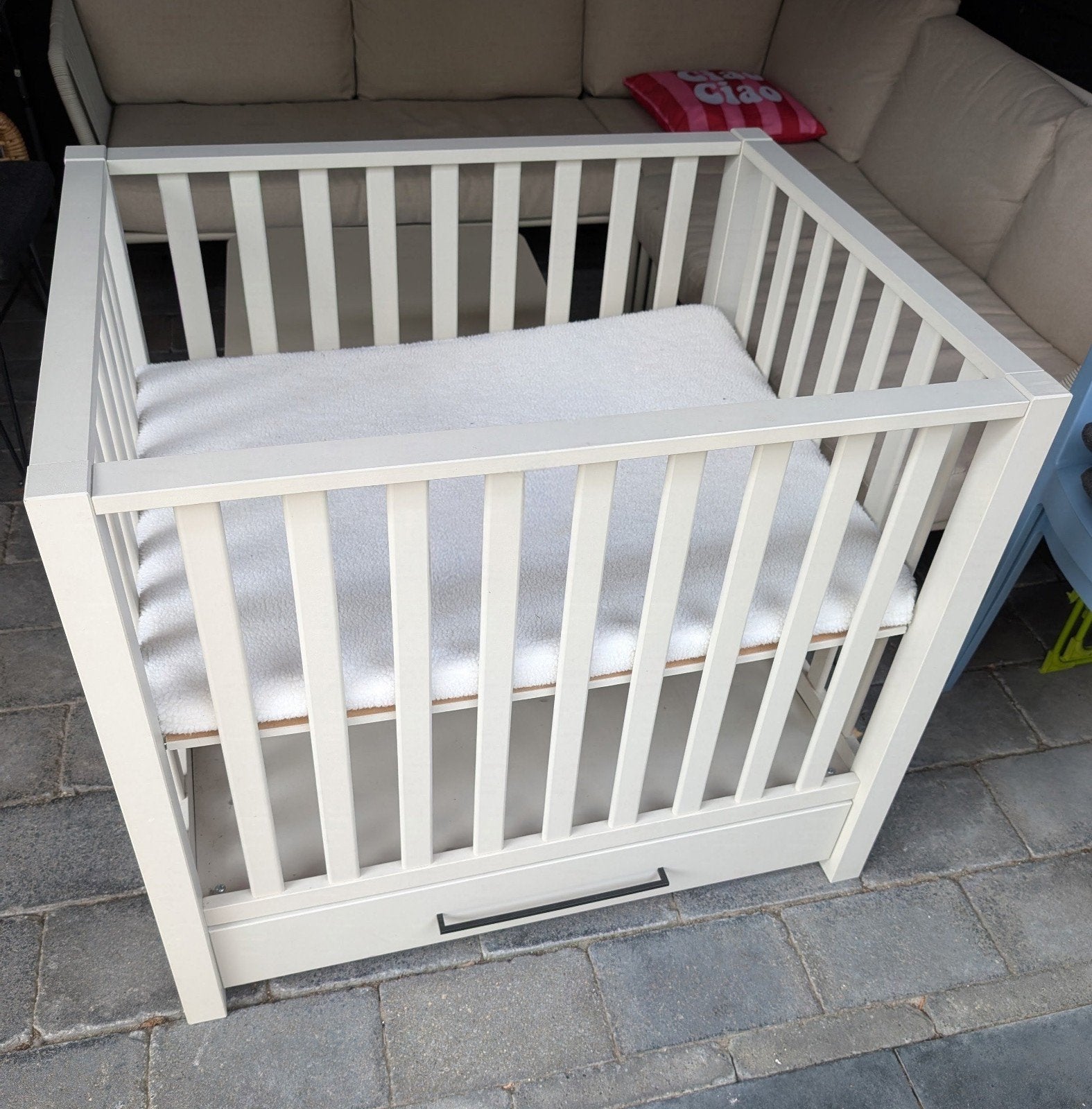 box Europe Baby Casler in de kleur Clay inclusief boxmatras, Ophalen, Zo goed als nieuw, Vierkant, In hoogte verstelbaar
